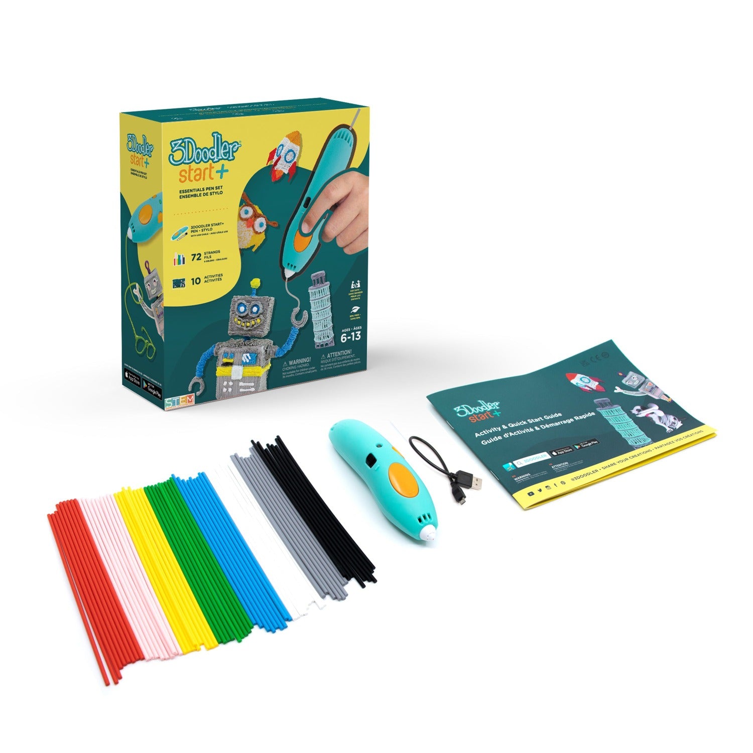 3Doodler Start+ Essentials 3D Printing Pen Set - Start Pens