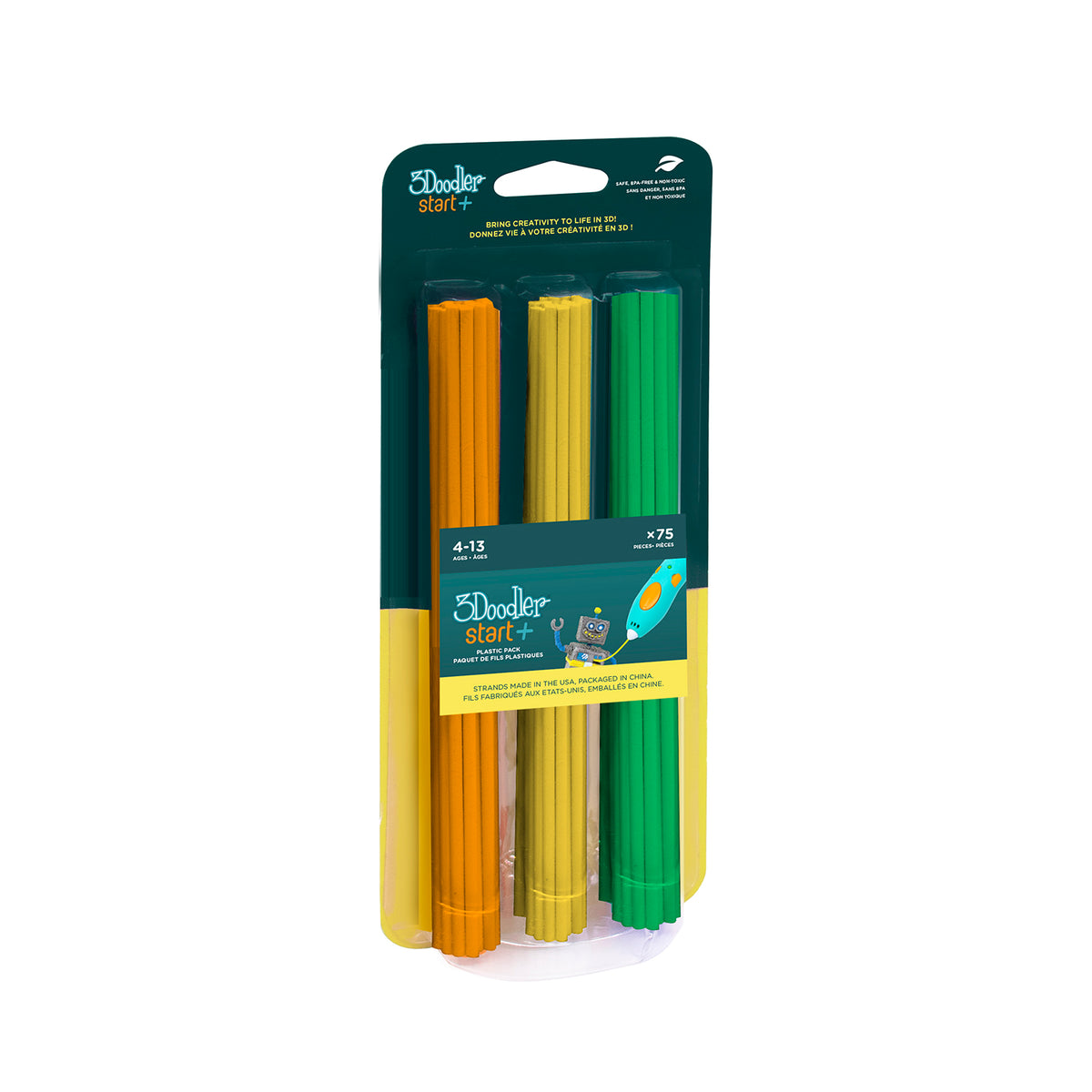 3Doodler Start - Orange - Yellow - Green Mixed Pack - 75 Blister